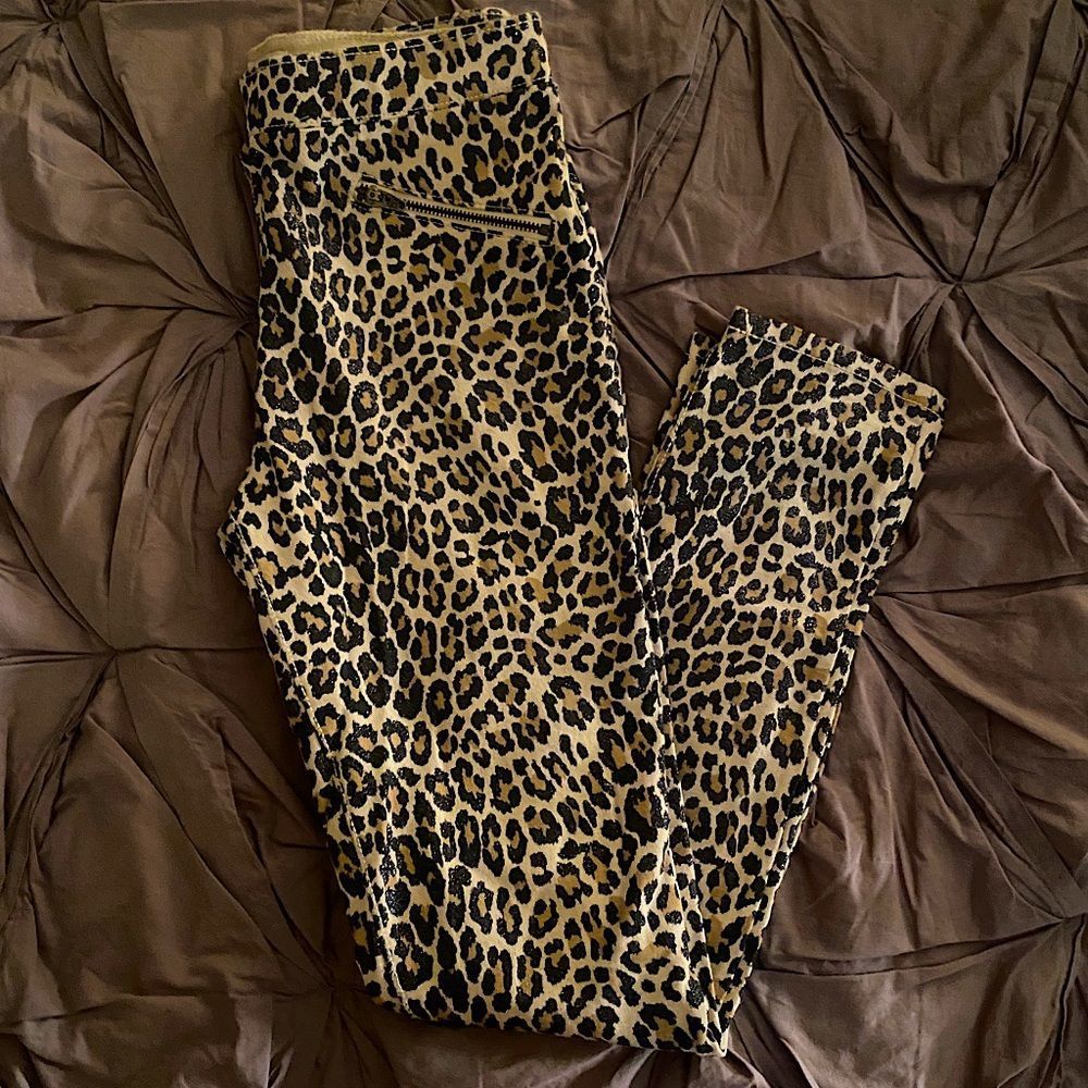 Girl’s Knit Cheetah Print Jeggings